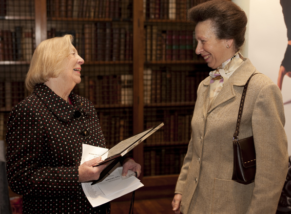 Anne receiving her award from HRH The Princess Royal in 2010